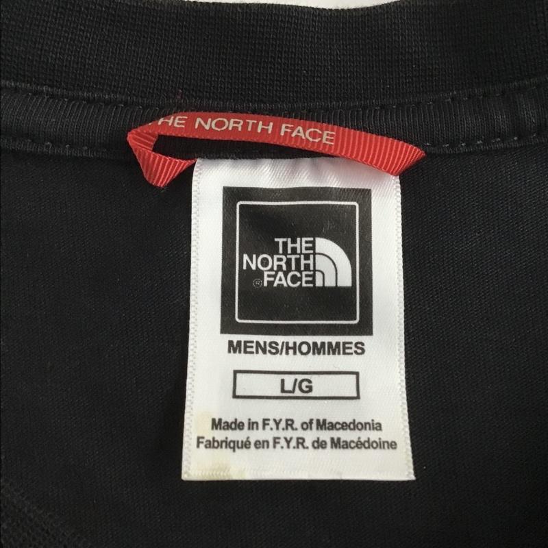 ザノースフェイス THE NORTH FACE Tシャツ 半袖 半袖カットソー プリントTシャツ クルーネックカットソー L ロゴ、文字 黒 / ブラック /  メンズ USED 古着 中古 10104442