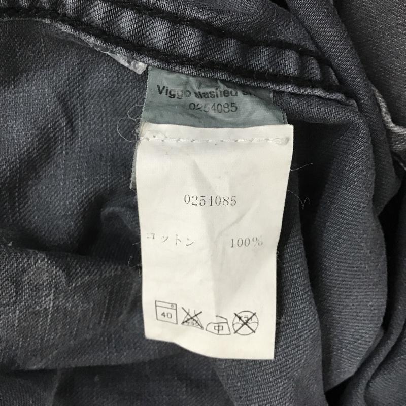 チープマンデイ CHEAP MONDAY シャツ、ブラウス 長袖 長袖シャツ カラーシャツ ポケットシャツ ダメージ加工シャツ S ロゴ、文字 灰 / グレー /  メンズ USED 古着 中古 10104452