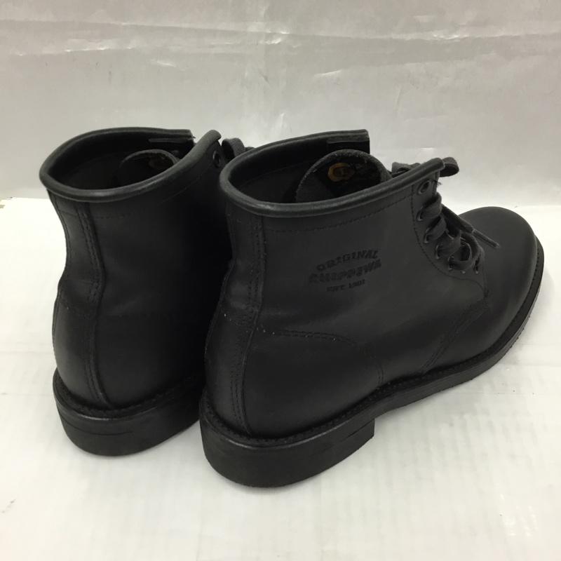 チペワ Chippewa ブーツ ショートブーツ 1901M82 6inch UTILITY BOOTS ワークブーツ 9.5D US：9.5 ロゴ、文字 黒 / ブラック /  メンズ USED 古着 中古 10104462