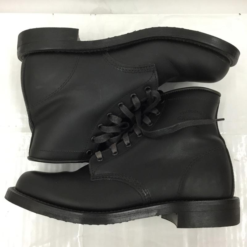 チペワ Chippewa ブーツ ショートブーツ 1901M82 6inch UTILITY BOOTS ワークブーツ 9.5D US：9.5 ロゴ、文字 黒 / ブラック /  メンズ USED 古着 中古 10104462