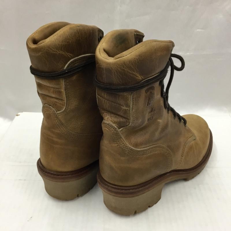 チペワ Chippewa ブーツ 一般 レザー 7 1/2EEE レースアップ 10746991 ロゴ、文字 茶 / ブラウン /  メンズ USED 古着 中古 10104464