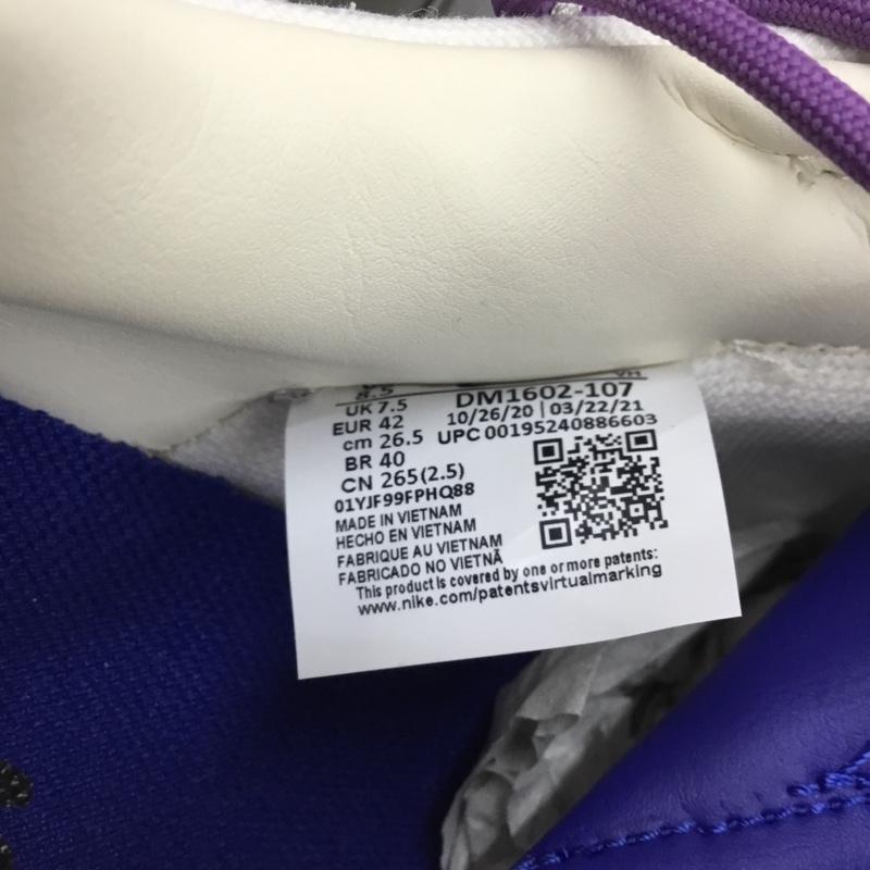 ナイキ NIKE スニーカー スニーカー DM1602-107 DUNK LOW OFF-WHITE 26.5cm 箱有 26.5cm ロゴ、文字 白 / ホワイト / X 灰 / グレー /  メンズ USED 古着 中古 10104476