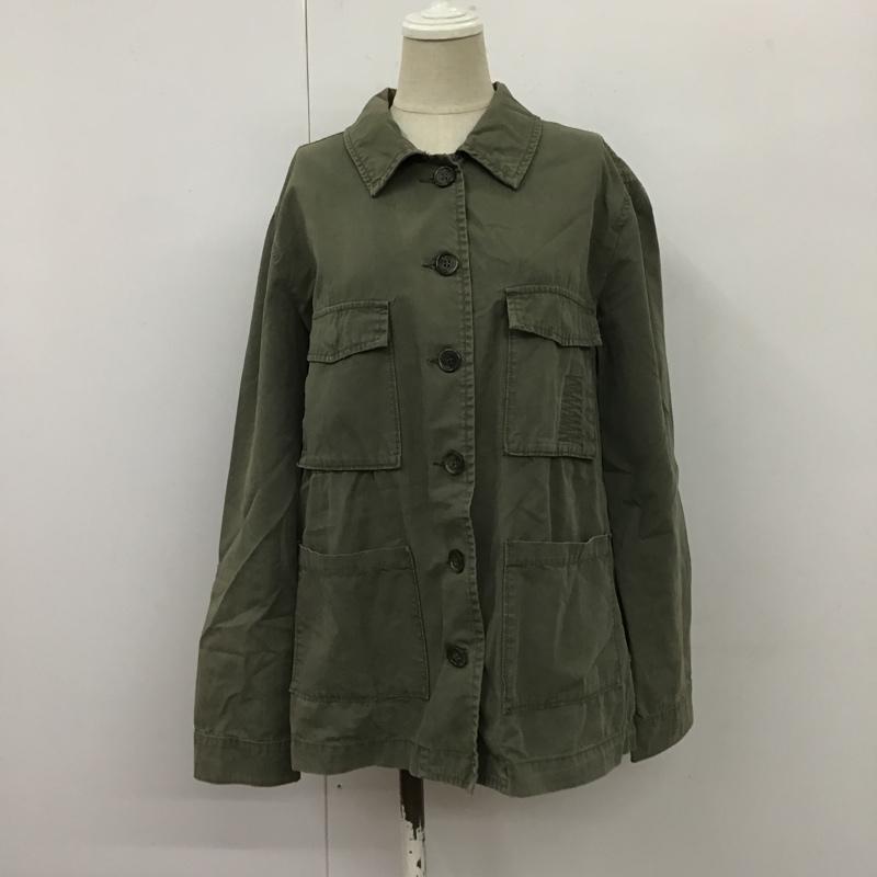 ザラ ZARA シャツ、ブラウス 長袖 ミリタリー M 無地 カーキ / カーキ /  レディース USED 古着 中古 10104481