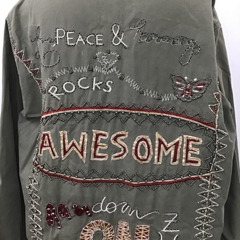 ザラ ZARA シャツ、ブラウス 長袖 ミリタリー M 無地 カーキ / カーキ /  レディース USED 古着 中古 10104481