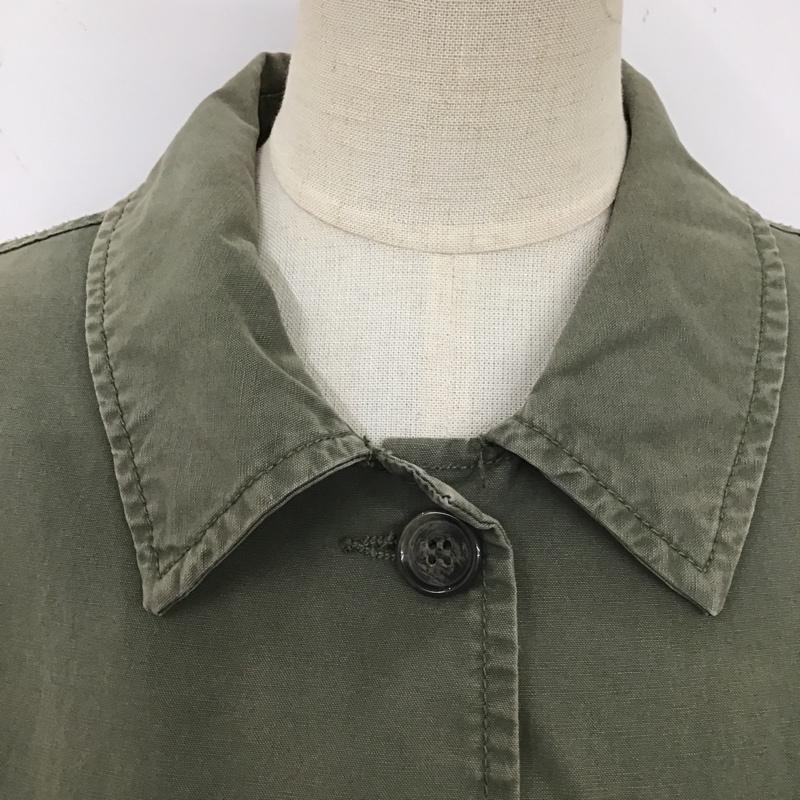 ザラ ZARA シャツ、ブラウス 長袖 ミリタリー M 無地 カーキ / カーキ /  レディース USED 古着 中古 10104481