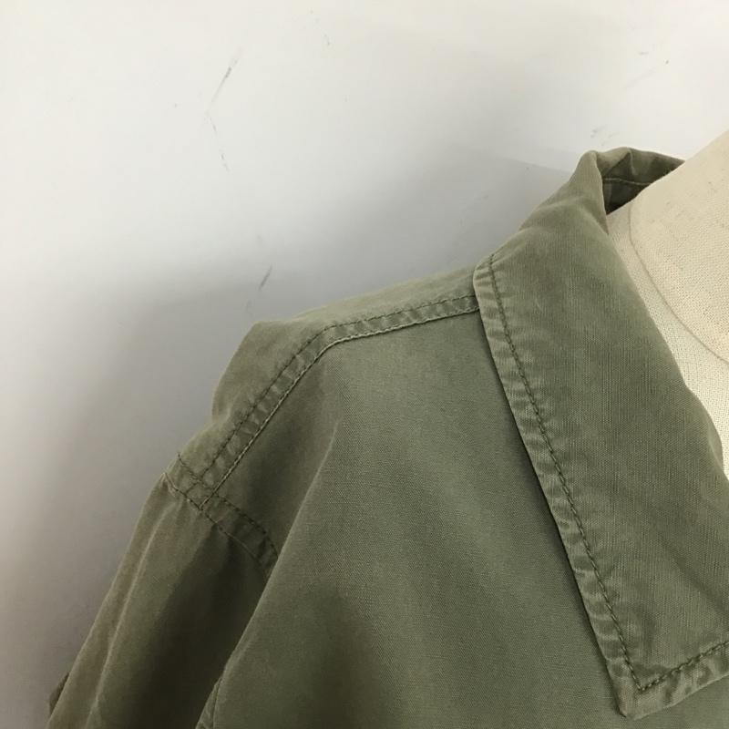ザラ ZARA シャツ、ブラウス 長袖 ミリタリー M 無地 カーキ / カーキ /  レディース USED 古着 中古 10104481