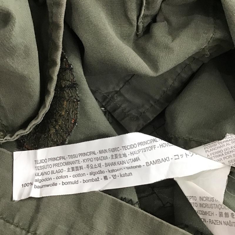 ザラ ZARA シャツ、ブラウス 長袖 ミリタリー M 無地 カーキ / カーキ /  レディース USED 古着 中古 10104481