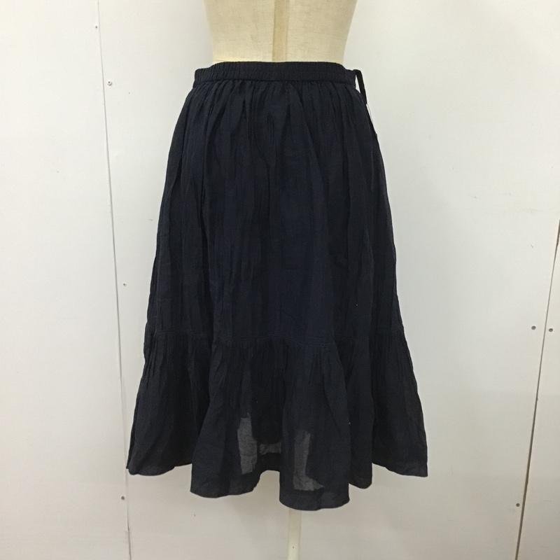 ニコアンド niko and... スカート ロングスカート インドティアードスカート タグ付 FREE 無地 紺 / ネイビー /  レディース USED 古着 中古 10104484