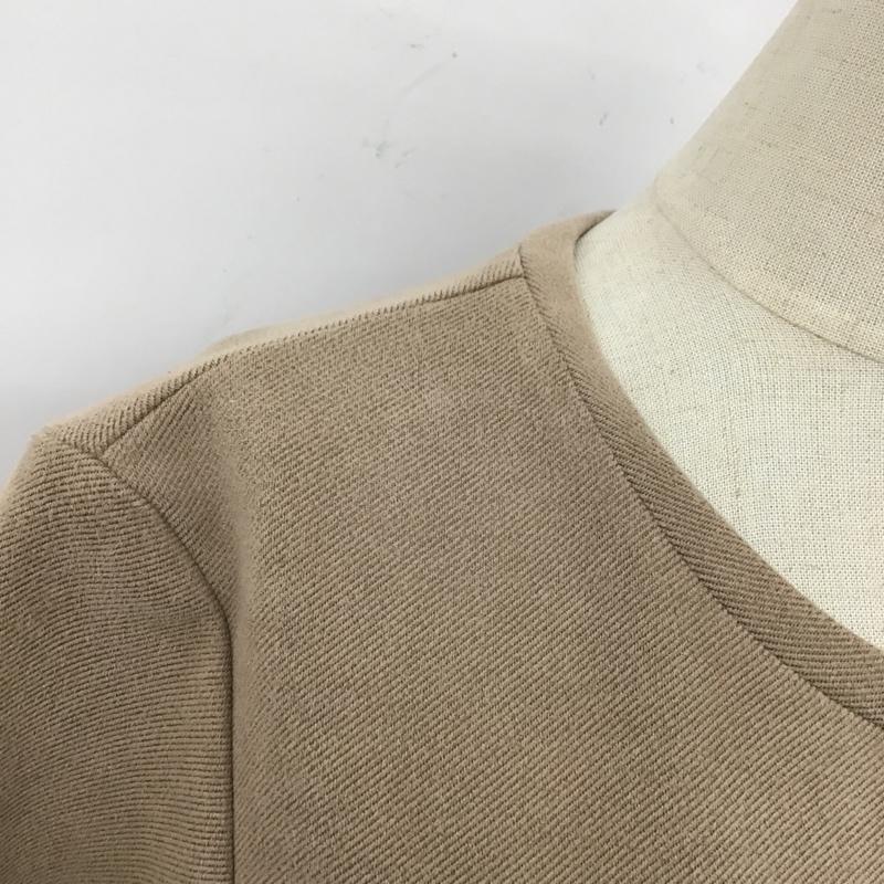 ザラ ZARA ワンピース ひざ丈スカート S 無地 ベージュ / ベージュ /  レディース USED 古着 中古 10104494