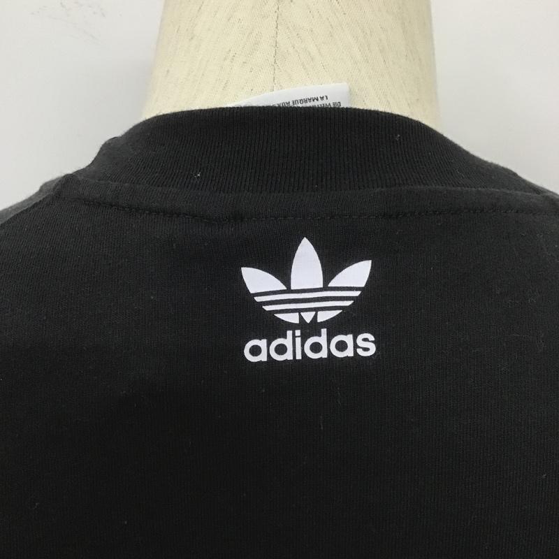 アディダス adidas Tシャツ 半袖 FM9904 BIG TREFOIL BOXY TEE XS プリント 黒 / ブラック /  メンズ USED 古着 中古 10104501