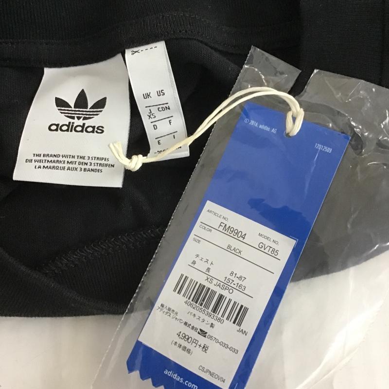 アディダス adidas Tシャツ 半袖 FM9904 BIG TREFOIL BOXY TEE XS プリント 黒 / ブラック /  メンズ USED 古着 中古 10104501