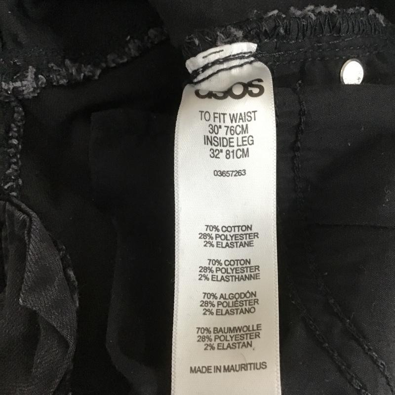 エイソス asos パンツ デニム、ジーンズ 32インチ 無地 黒 / ブラック /  メンズ USED 古着 中古 10104503