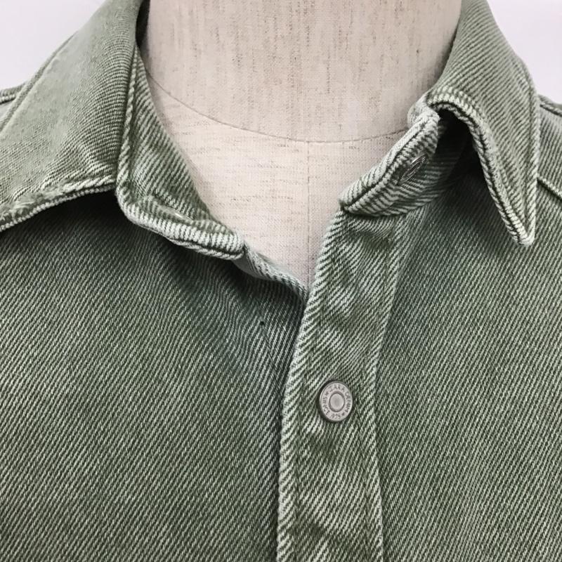 ザラ ZARA ジャケット、上着 ジャケット、ブレザー デニムジャケット ダメージ L 無地 カーキ / カーキ /  メンズ USED 古着 中古 10104506