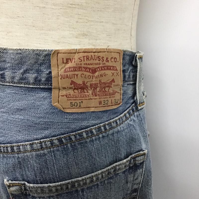 リーバイス Levi's パンツ デニム、ジーンズ W32L32 32インチ 無地 水色 / ライトブルー /  メンズ USED 古着 中古 10104523