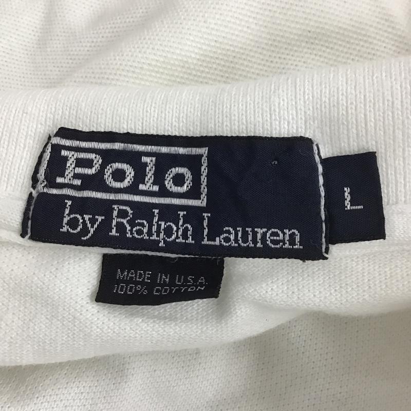 ポロバイラルフローレン Polo by RALPH LAUREN ポロシャツ 半袖 ポロベア L 無地 白 / ホワイト /  メンズ USED 古着 中古 10104524