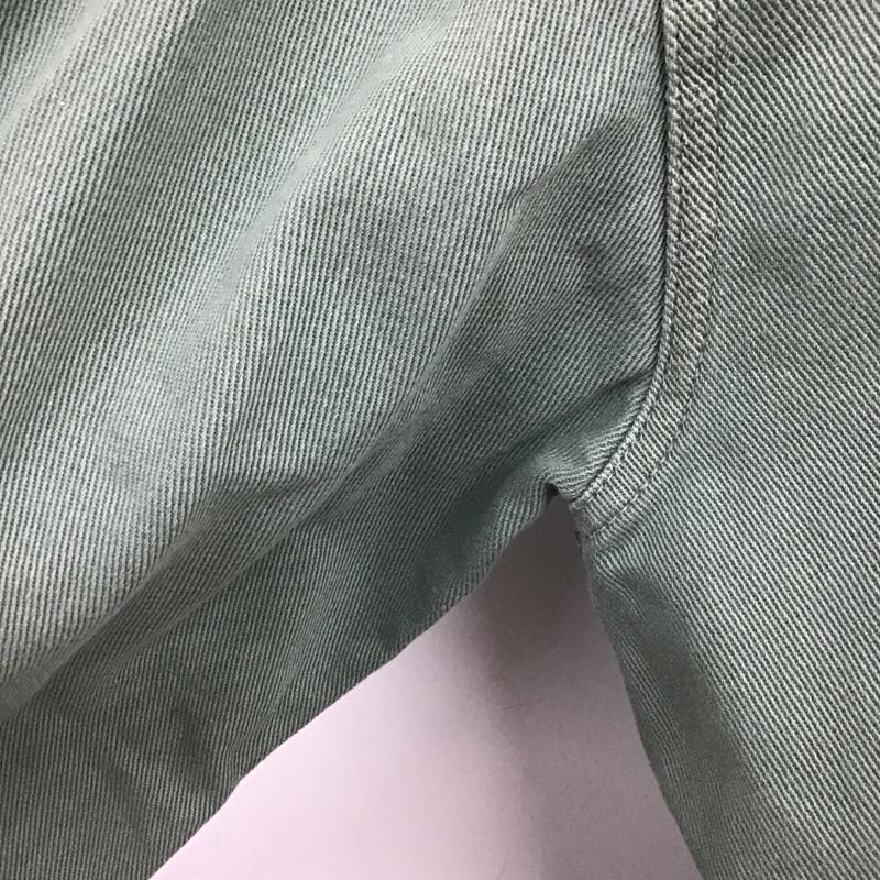 ザラ ZARA シャツ、ブラウス 長袖 デニムシャツ L 無地 薄緑 / ライトグリーン /  メンズ USED 古着 中古 10104526