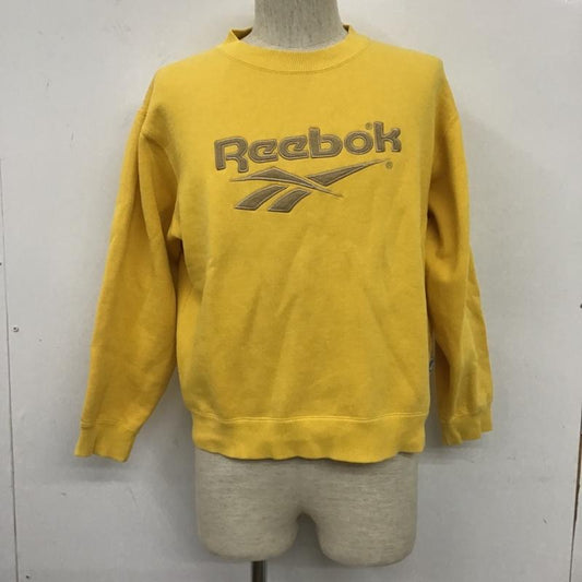 リーボック Reebok トレーナー 長袖 M ロゴ、文字 黄 / イエロー /  メンズ USED 古着 中古 10104527