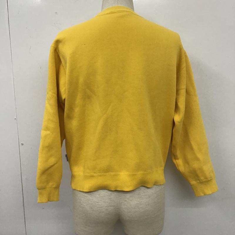 リーボック Reebok トレーナー 長袖 M ロゴ、文字 黄 / イエロー /  メンズ USED 古着 中古 10104527