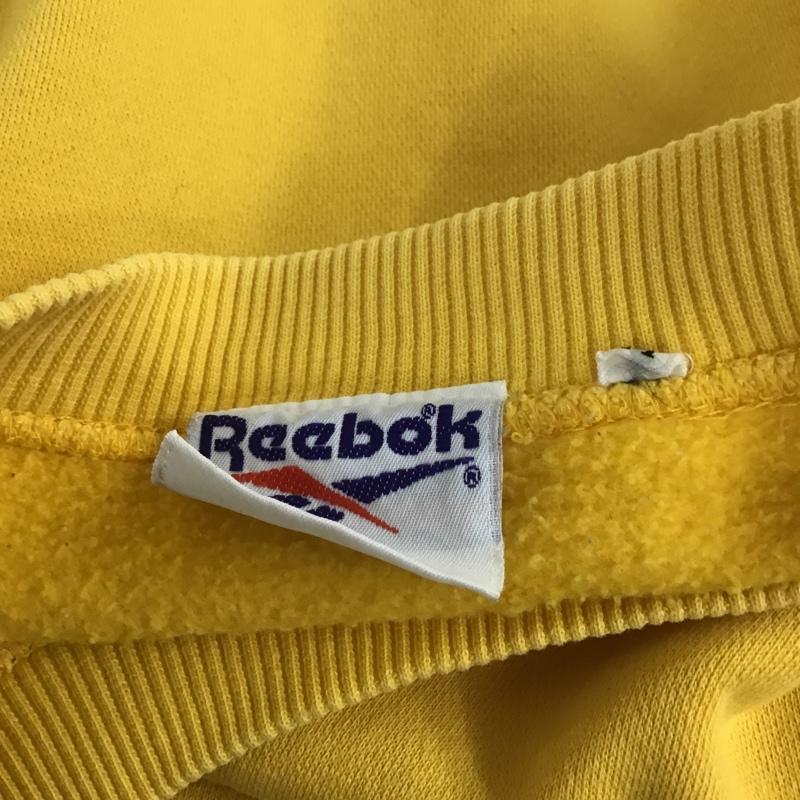 リーボック Reebok トレーナー 長袖 M ロゴ、文字 黄 / イエロー /  メンズ USED 古着 中古 10104527