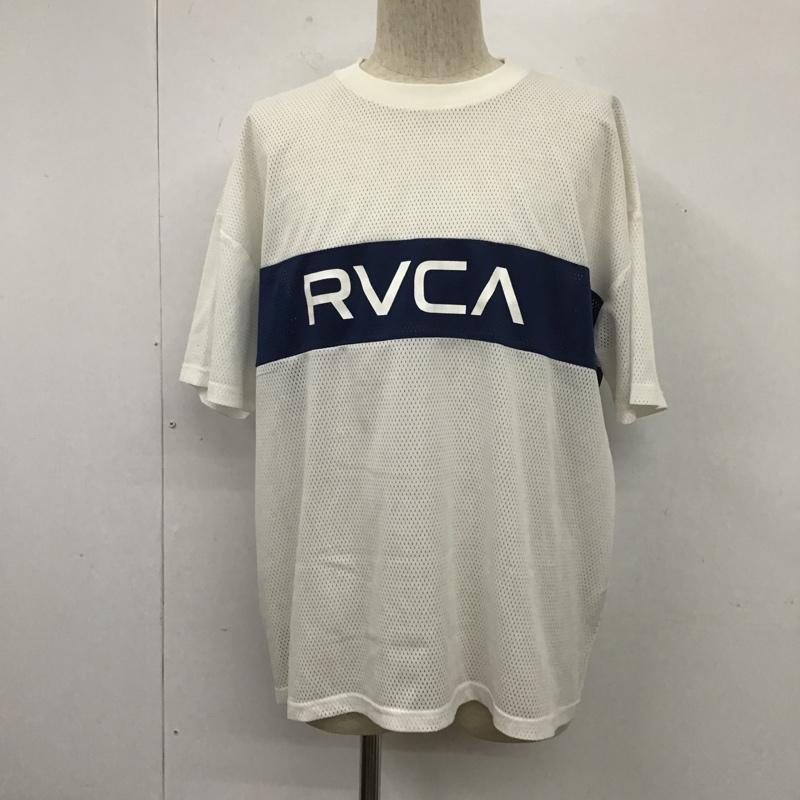 ルーカ RVCA Tシャツ 半袖 メッシュ L プリント X ロゴ、文字 白 / ホワイト /  メンズ USED 古着 中古 10104531