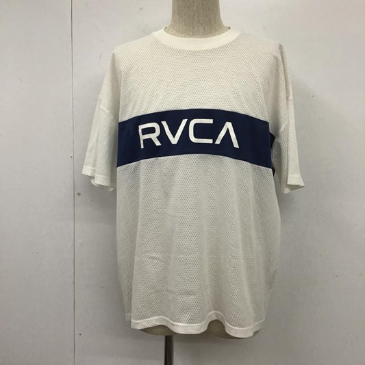 ルーカ RVCA Tシャツ 半袖 メッシュ L プリント X ロゴ、文字 白 / ホワイト /  メンズ USED 古着 中古 10104531