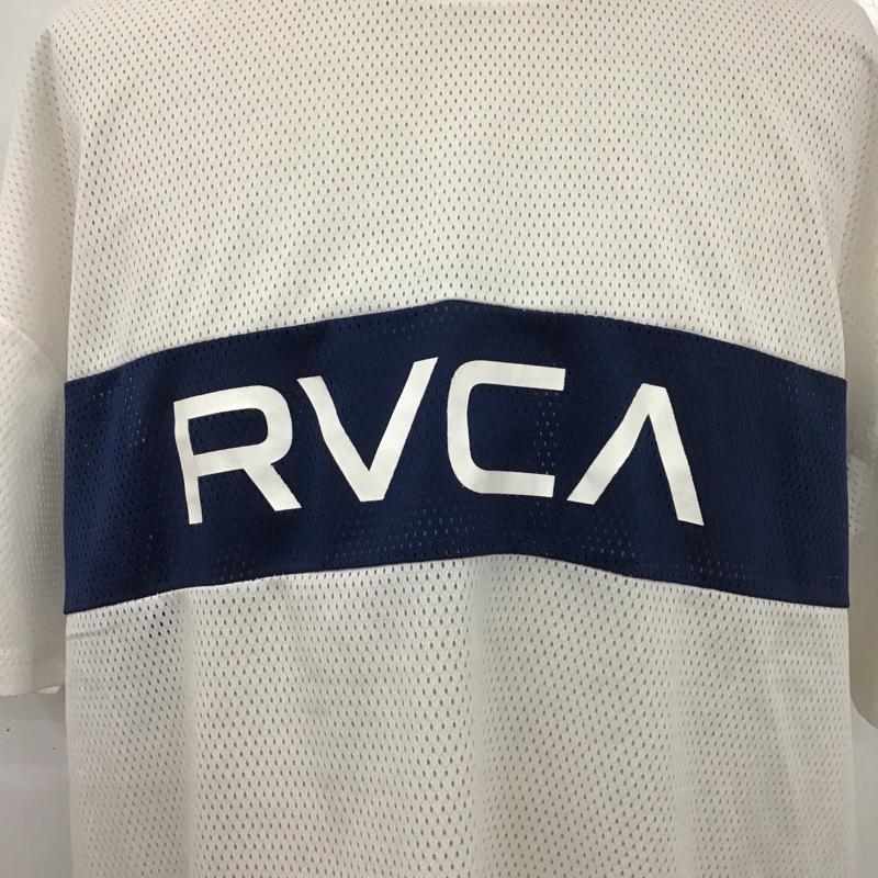 ルーカ RVCA Tシャツ 半袖 メッシュ L プリント X ロゴ、文字 白 / ホワイト /  メンズ USED 古着 中古 10104531