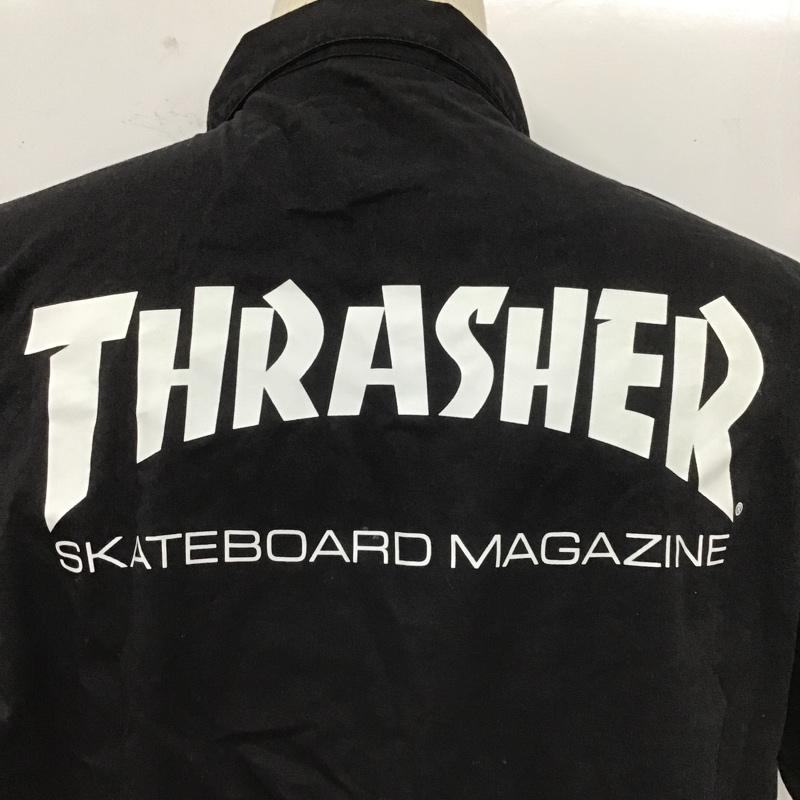 スラッシャー THRASHER シャツ、ブラウス 半袖 XL 刺繍 黒 / ブラック /  メンズ USED 古着 中古 10104532
