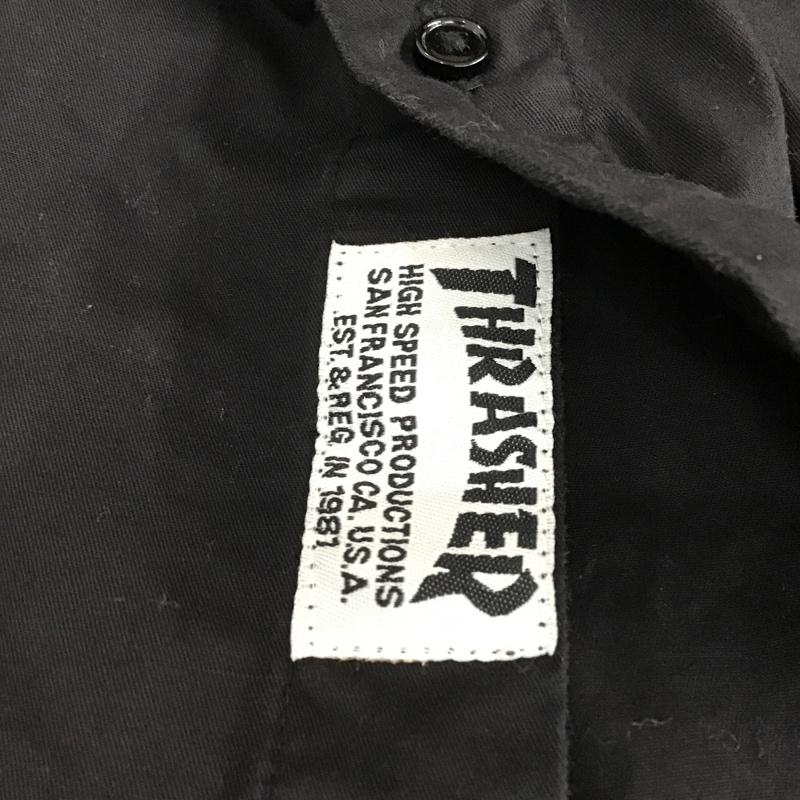 スラッシャー THRASHER シャツ、ブラウス 半袖 XL 刺繍 黒 / ブラック /  メンズ USED 古着 中古 10104532