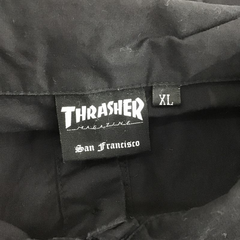 スラッシャー THRASHER シャツ、ブラウス 半袖 XL 刺繍 黒 / ブラック /  メンズ USED 古着 中古 10104532