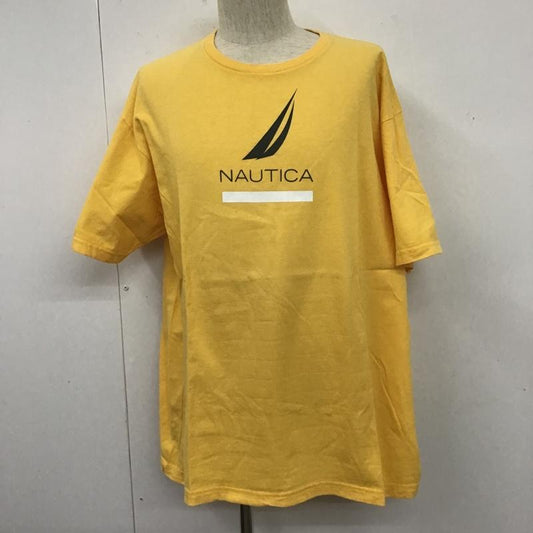 ノーティカ NAUTICA Tシャツ 半袖 XL プリント 黄 / イエロー /  メンズ USED 古着 中古 10104533
