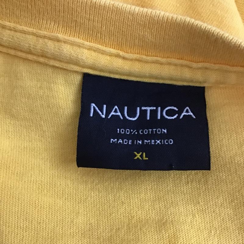 ノーティカ NAUTICA Tシャツ 半袖 XL プリント 黄 / イエロー /  メンズ USED 古着 中古 10104533