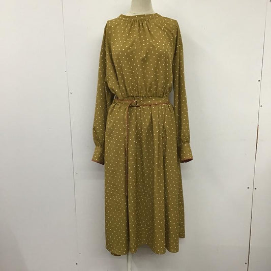 ルクールブラン le.coeur blanc ワンピース ロングスカート 38 総柄 マスタード / マスタード /  レディース USED 古着 中古 10104538