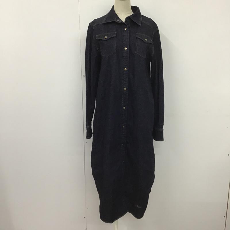 ロイスクレヨン LOISCRAYON ワンピース ロングスカート デニムワンピース M 無地 インディゴ / インディゴ /  レディース USED 古着 中古 10104543