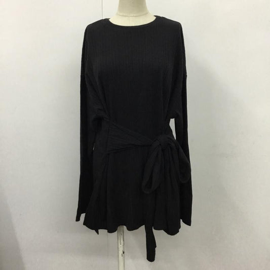 アングリッド Ungrid カットソー 長袖 112022751801 テレコリボンロングスリーブTee FREE 無地 黒 / ブラック /  レディース USED 古着 中古 10104552