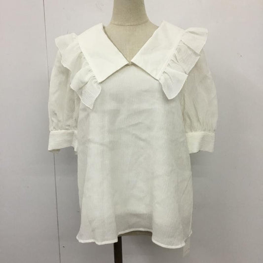 リエンダ rienda シャツ、ブラウス 半袖 タグ付 FREE 無地 白 / ホワイト /  レディース USED 古着 中古 10104557