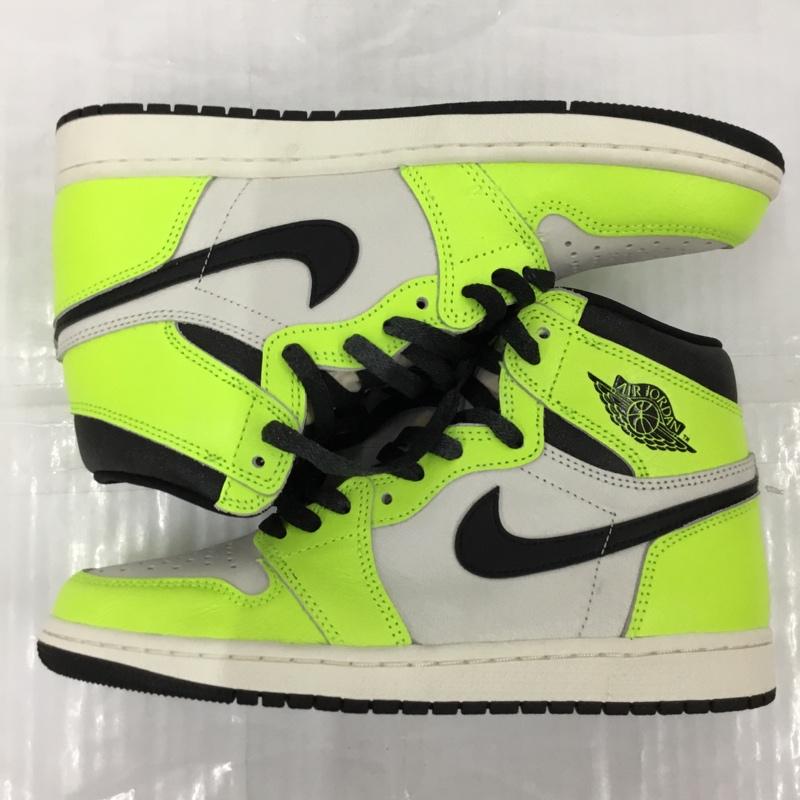 ナイキ NIKE スニーカー スニーカー 555088-702 AIR JORDAN 1 RETRO HIGH OG 26cm 箱有 26.0cm ロゴ、文字 黒 / ブラック / X 黄 / イエロー /  メンズ USED 古着 中古 10104565