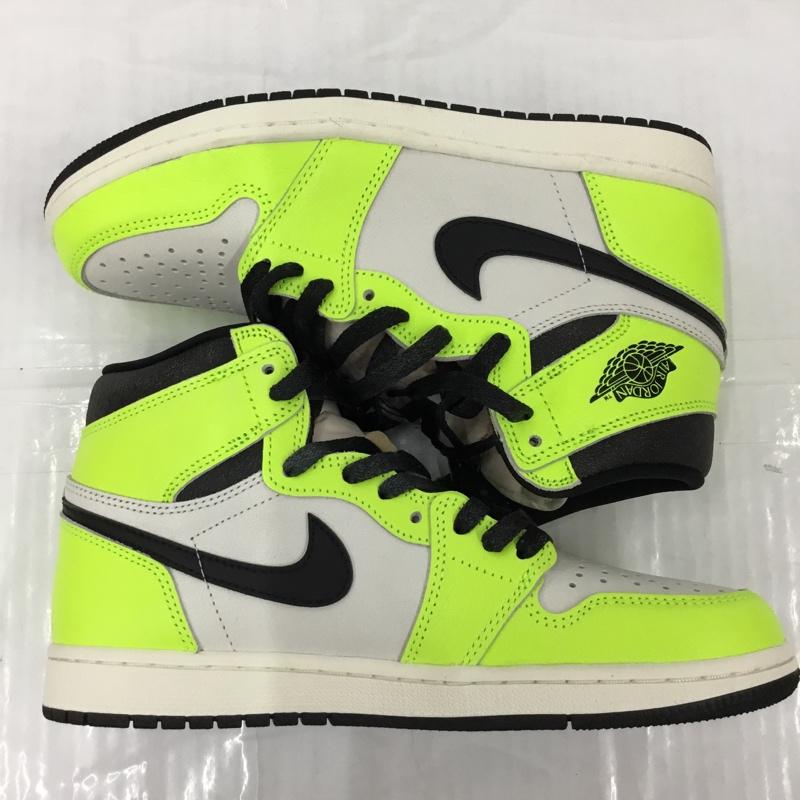 ナイキ NIKE スニーカー スニーカー 555088-702 AIR JORDAN 1 RETRO HIGH OG 26cm 箱有 26.0cm ロゴ、文字 黒 / ブラック / X 黄 / イエロー /  メンズ USED 古着 中古 10104565