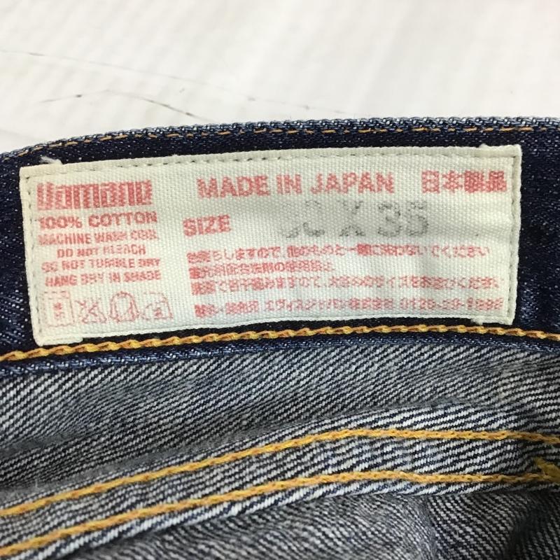 エヴィス EVISU パンツ デニム、ジーンズ デニムパンツ ストレートパンツ ワイドパンツ カジュアルパンツ ロゴ、文字 インディゴ / インディゴ /  メンズ USED 古着 中古 10104568
