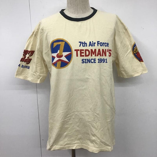 テッドマン TEDMAN Tシャツ 半袖 半袖カットソー プリントTシャツ クルーネックカットソー 46 プリント ベージュ / ベージュ /  メンズ USED 古着 中古 10104570