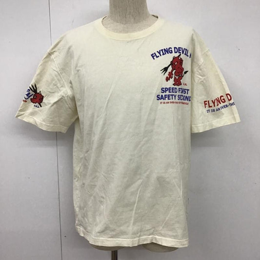 テッドマン TEDMAN Tシャツ 半袖 46 プリント アイボリー / アイボリー /  メンズ USED 古着 中古 10104572