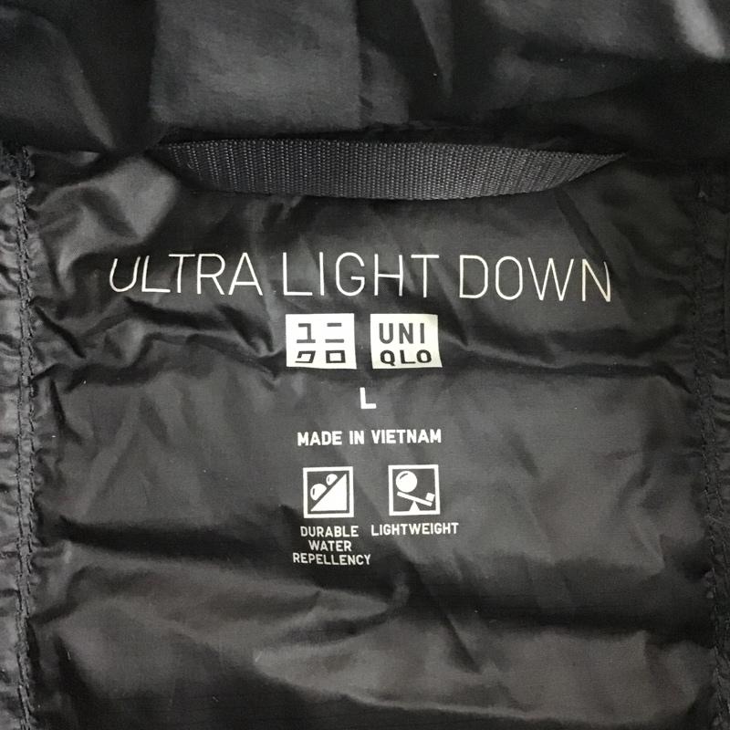 ユニクロ UNIQLO ジャケット、上着 ジャンパー、ブルゾン 311-430919 長袖ダウンジャケット アウター ジップアップジャケット L 無地 黒 / ブラック /  メンズ USED 古着 中古 10104575