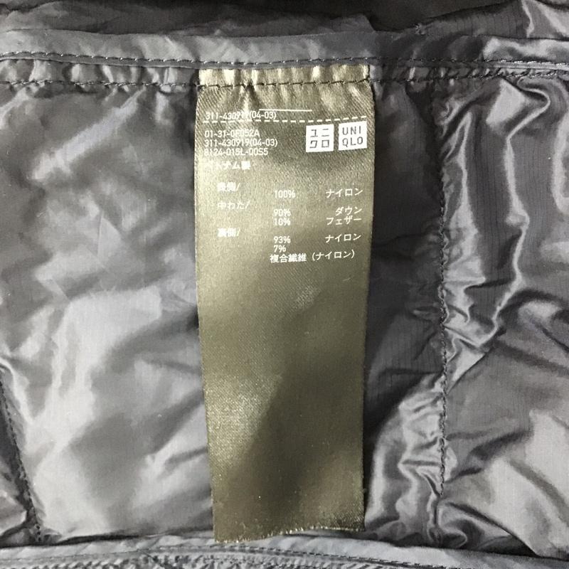 ユニクロ UNIQLO ジャケット、上着 ジャンパー、ブルゾン 311-430919 長袖ダウンジャケット アウター ジップアップジャケット L 無地 黒 / ブラック /  メンズ USED 古着 中古 10104575