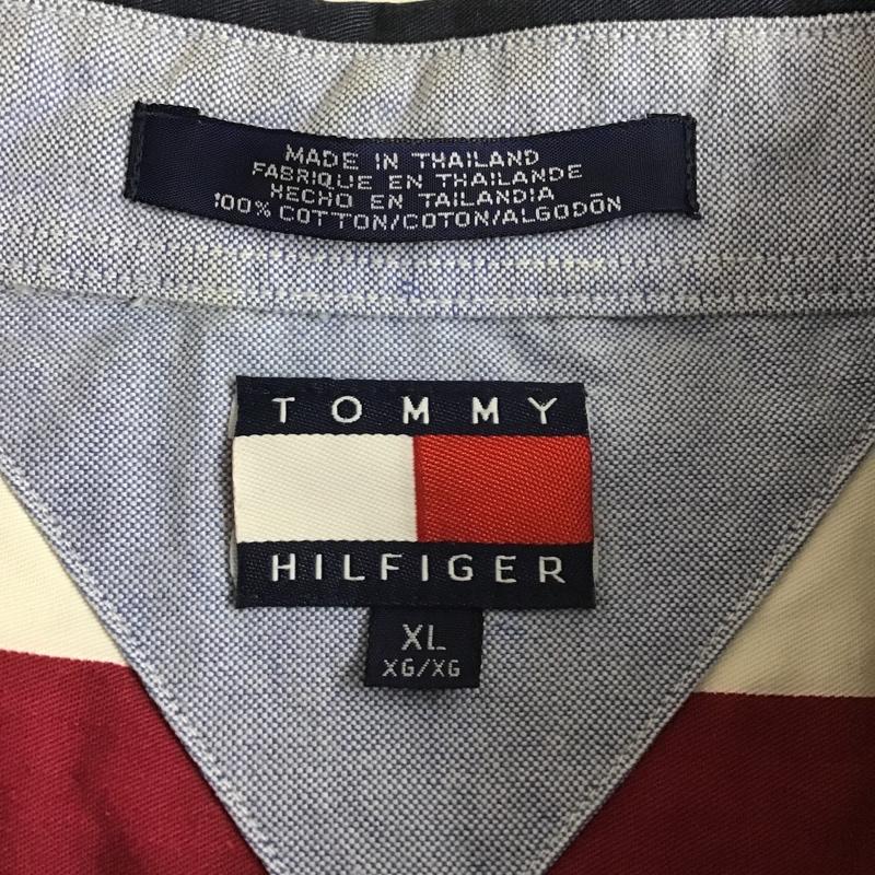 トミーヒルフィガー TOMMY HILFIGER シャツ、ブラウス 長袖 長袖シャツ ストライプシャツ ボタンダウンシャツ XL ロゴ、文字 マルチカラー / マルチカラー /  メンズ USED 古着 中古 10104576