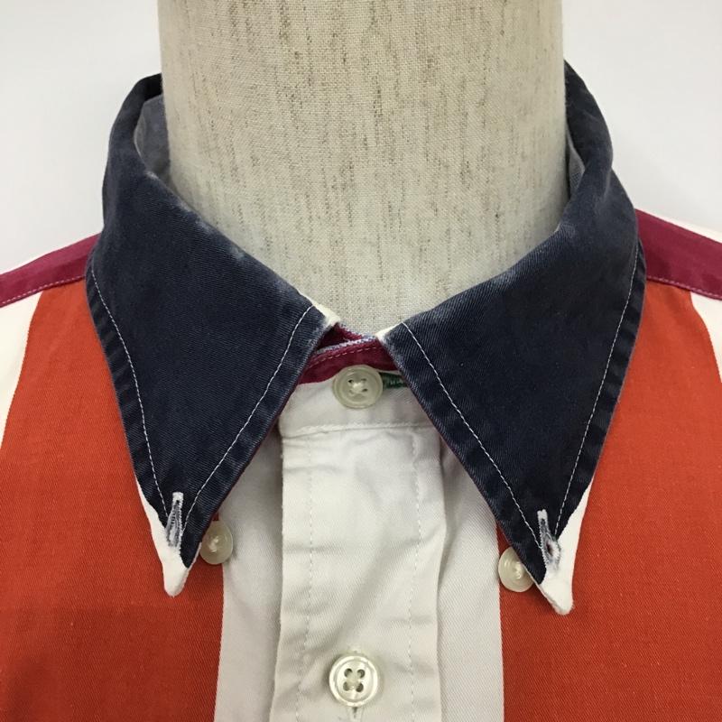 トミーヒルフィガー TOMMY HILFIGER シャツ、ブラウス 長袖 長袖シャツ ストライプシャツ ボタンダウンシャツ XL ロゴ、文字 マルチカラー / マルチカラー /  メンズ USED 古着 中古 10104576