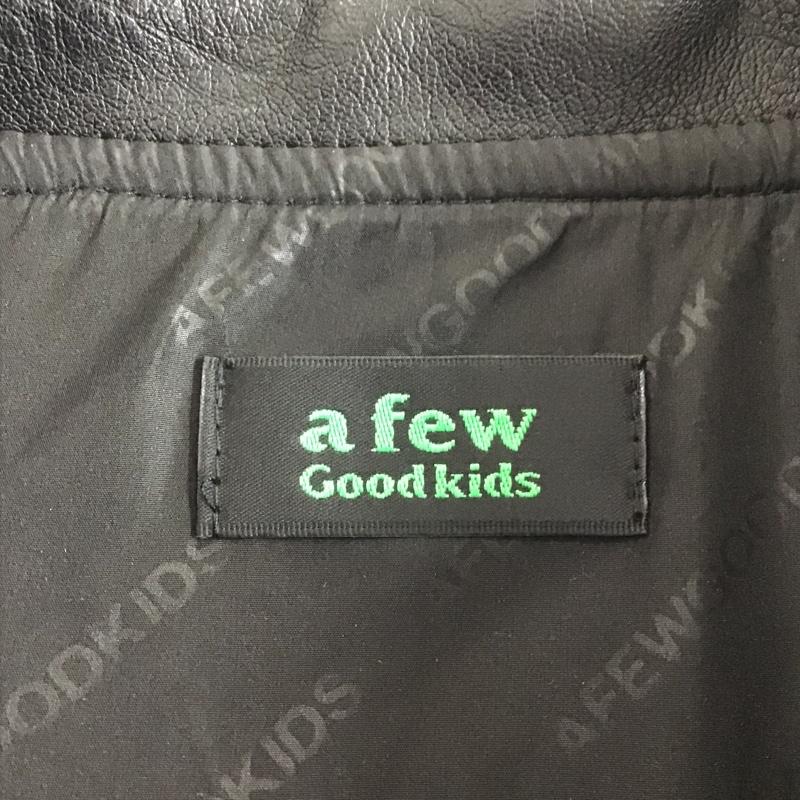 アフューグッドキッズ A FEW GOOD KIDS ジャケット、上着 ジャンパー、ブルゾン フェイクレザージャケット カジュアルジャケット カラージャケット L ロゴ、文字 黒 / ブラック /  メンズ USED 古着 中古 10104577