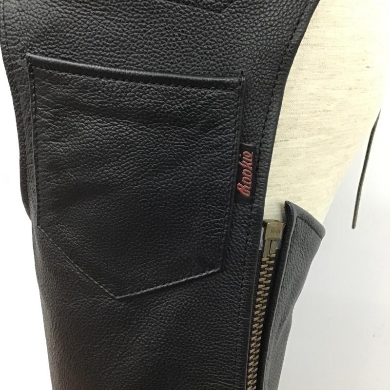 レザー レザー ボトムス ボトムス レザーパンツ カジュアルパンツ ストレートパンツ レザーチャップスパンツ S 無地 黒 / ブラック /  メンズ USED 古着 中古 10104587