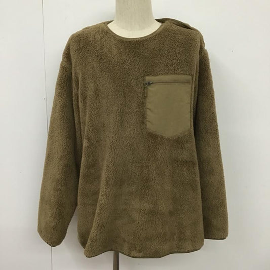 ユニクロ UNIQLO カットソー 長袖 341-423111 UNIQLO×EngineeredGarments スウェット 長袖カットソー フリース XL 無地 ベージュ / ベージュ /  メンズ USED 古着 中古 10104589
