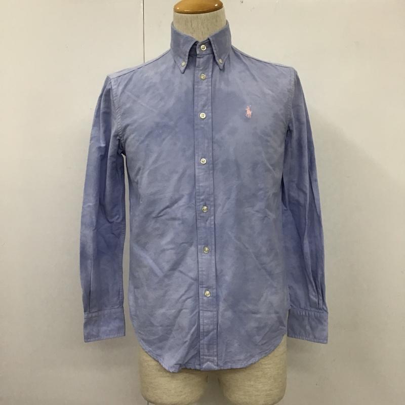 ラルフローレン RALPHLAUREN シャツ、ブラウス 長袖 ボタンダウンシャツ XS 無地 水色 / ライトブルー /  メンズ USED 古着 中古 10104601
