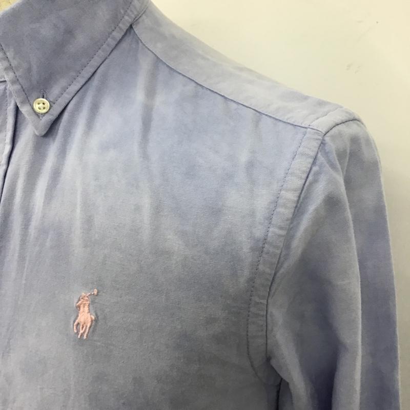 ラルフローレン RALPHLAUREN シャツ、ブラウス 長袖 ボタンダウンシャツ XS 無地 水色 / ライトブルー /  メンズ USED 古着 中古 10104601