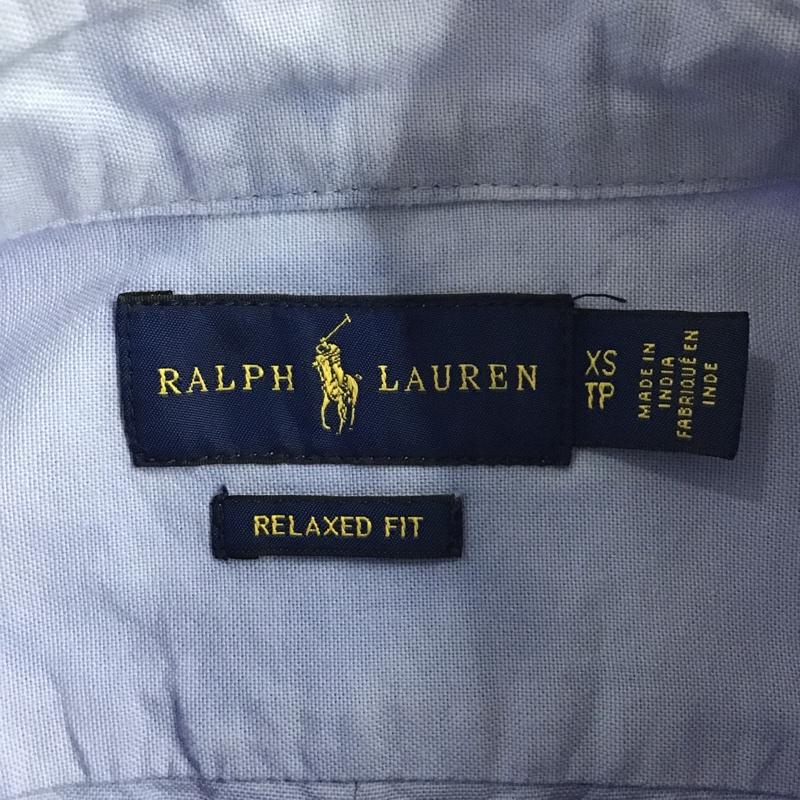 ラルフローレン RALPHLAUREN シャツ、ブラウス 長袖 ボタンダウンシャツ XS 無地 水色 / ライトブルー /  メンズ USED 古着 中古 10104601